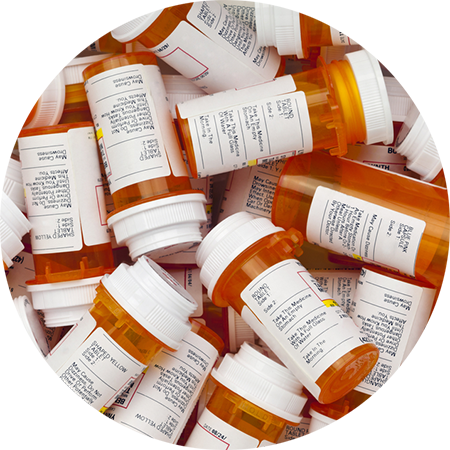 Pileof Prescription Bottles PNG