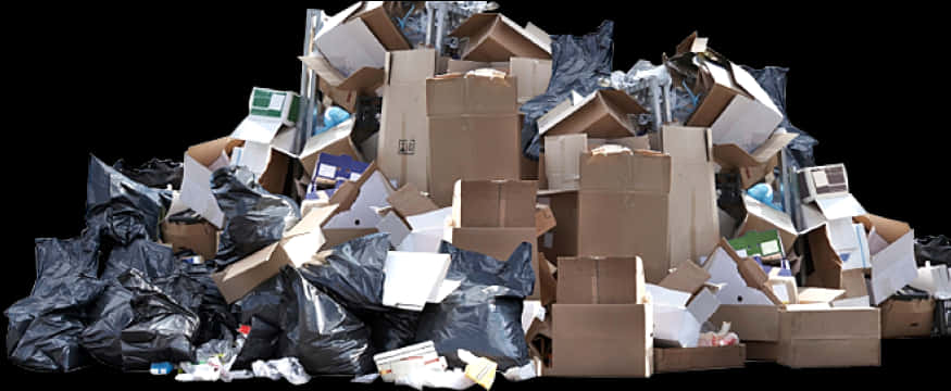 Pileof Recyclable Materialsand Trash PNG