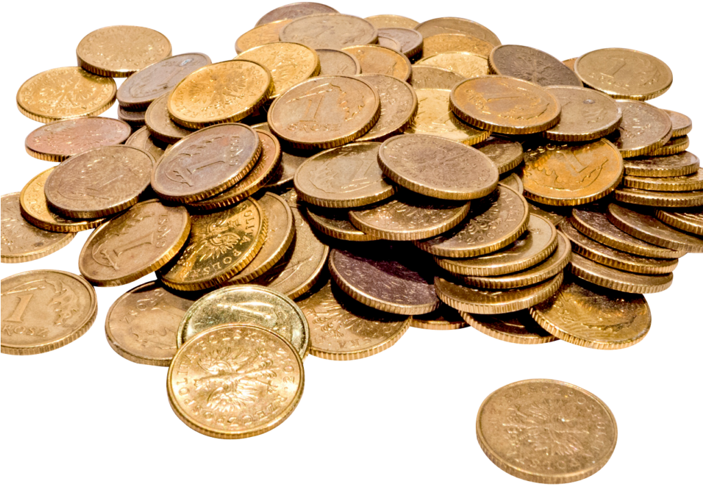 Pileof Various Gold Coins PNG