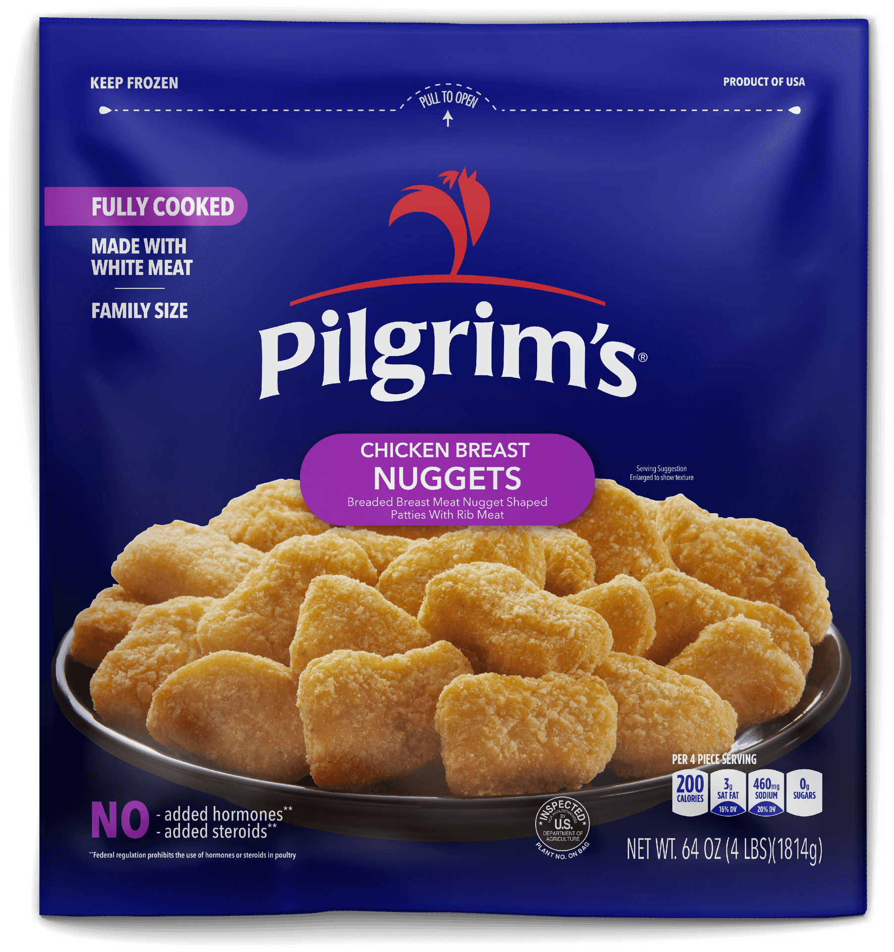 Pilgrims Chicken Nuggets Frozen Packaging PNG