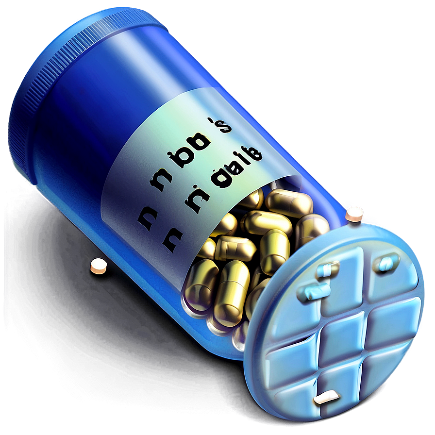 Pill Bottle Illustration Png Oet PNG