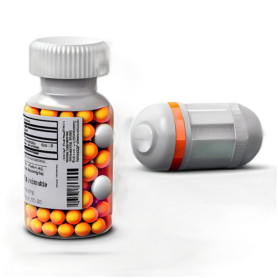 Pill Bottle No Background Png 05252024 PNG