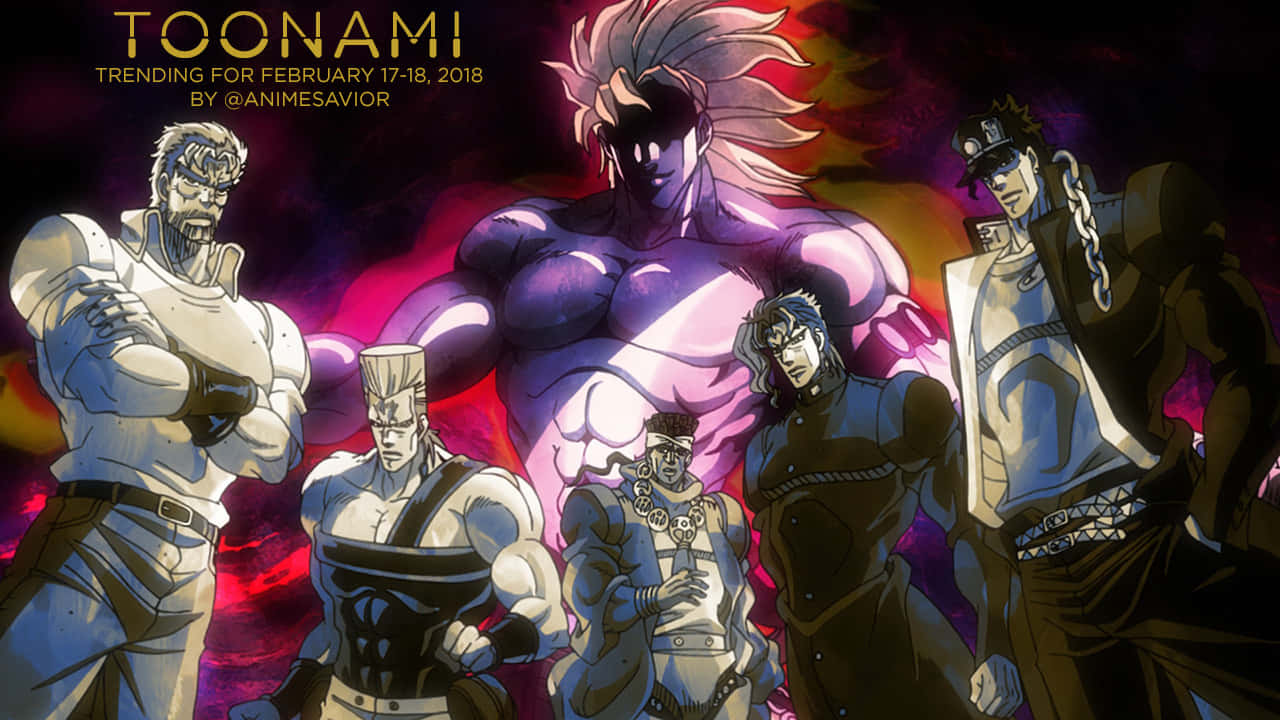 Caption: The Powerful Pillar Men from JoJo's Bizarre Adventure Wallpaper