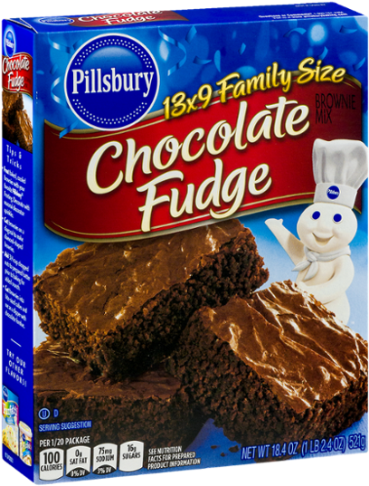 Pillsbury Chocolate Fudge Brownie Mix Box PNG