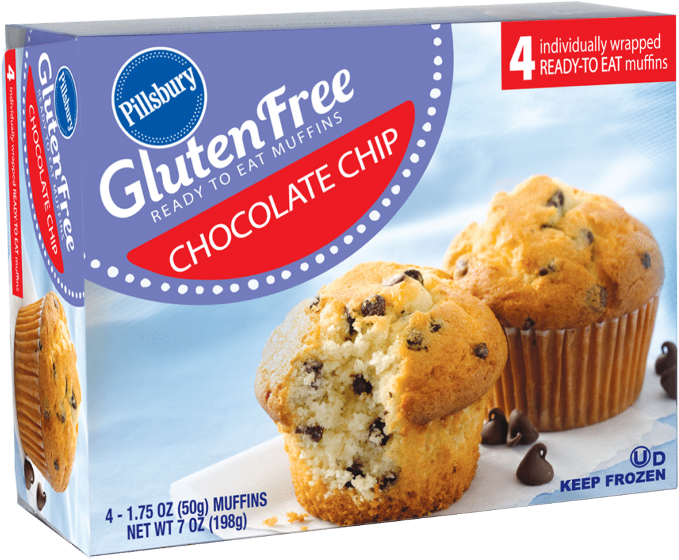 Pillsbury Gluten Free Chocolate Chip Muffins Packaging PNG