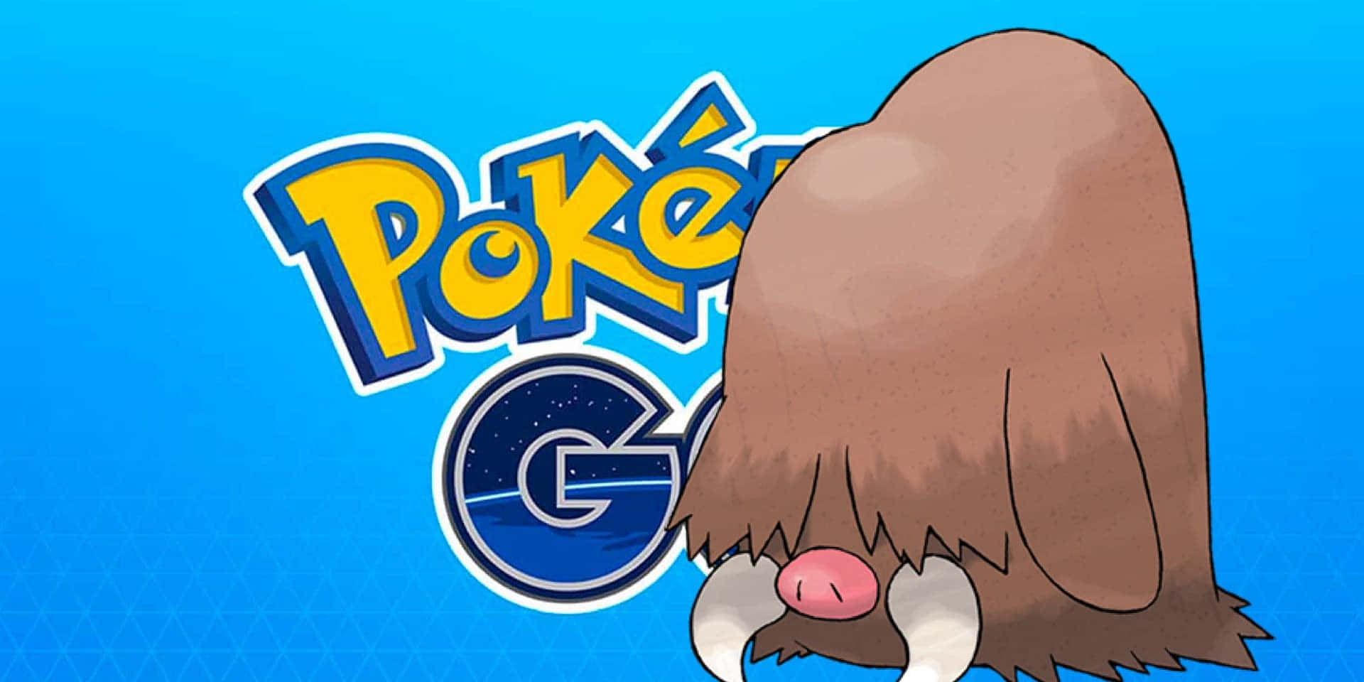 Piloswinemit Blauem Pokémon Go Hintergrund Wallpaper