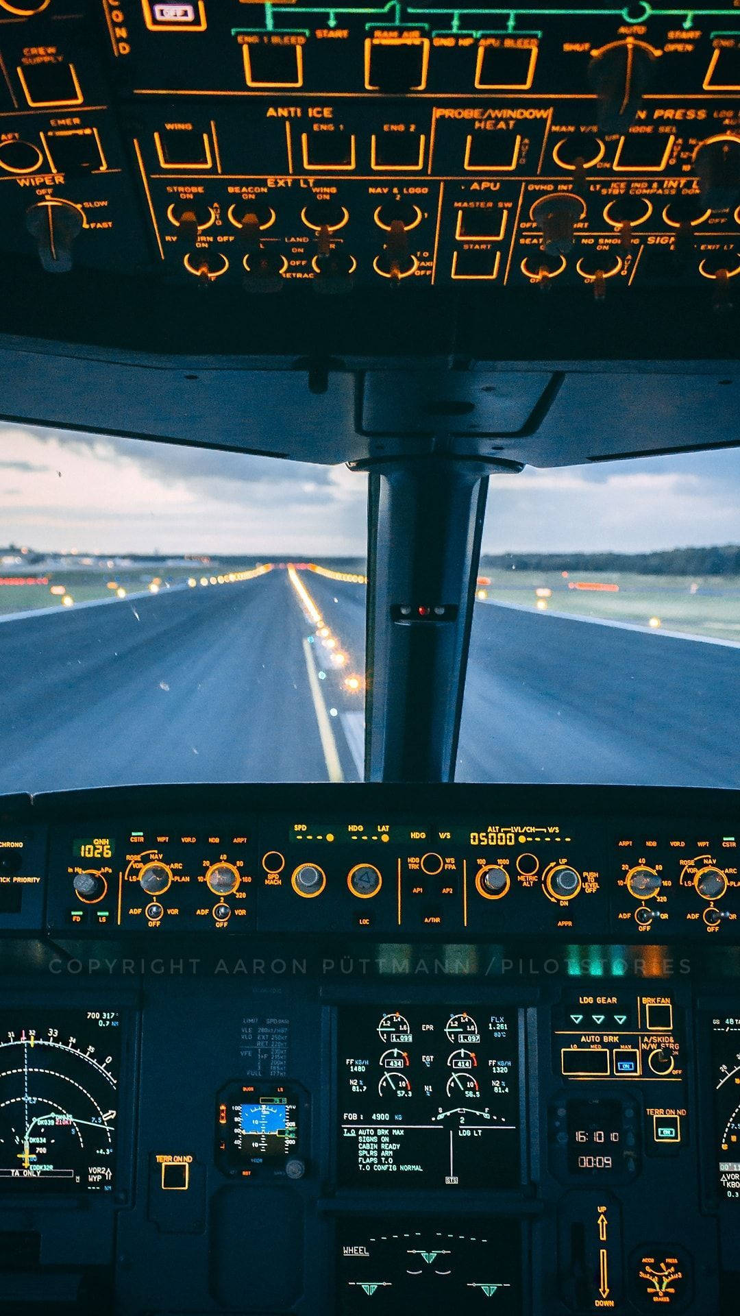 Pilot Cockpit Airplane Android Wallpaper