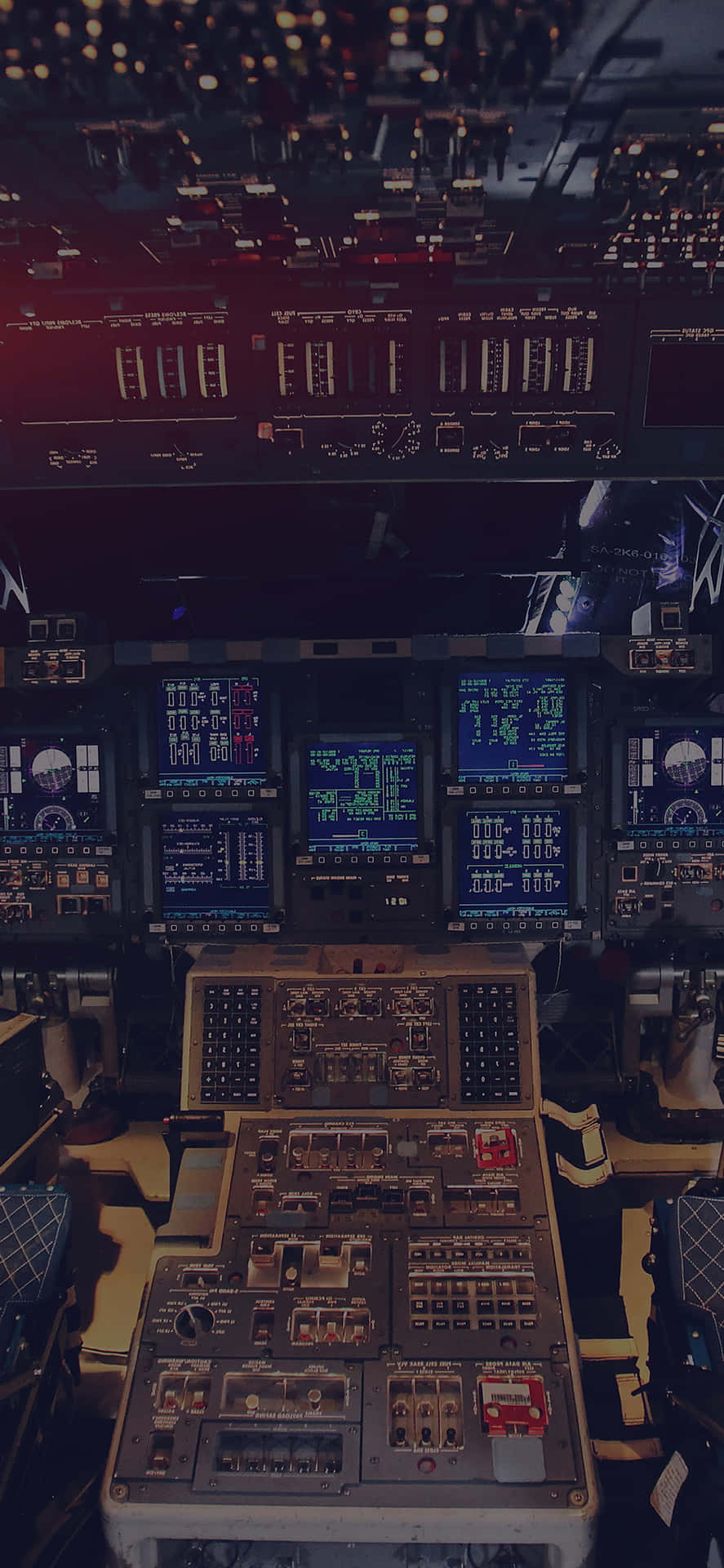 Pilot Command Area Inside Airplane Wallpaper