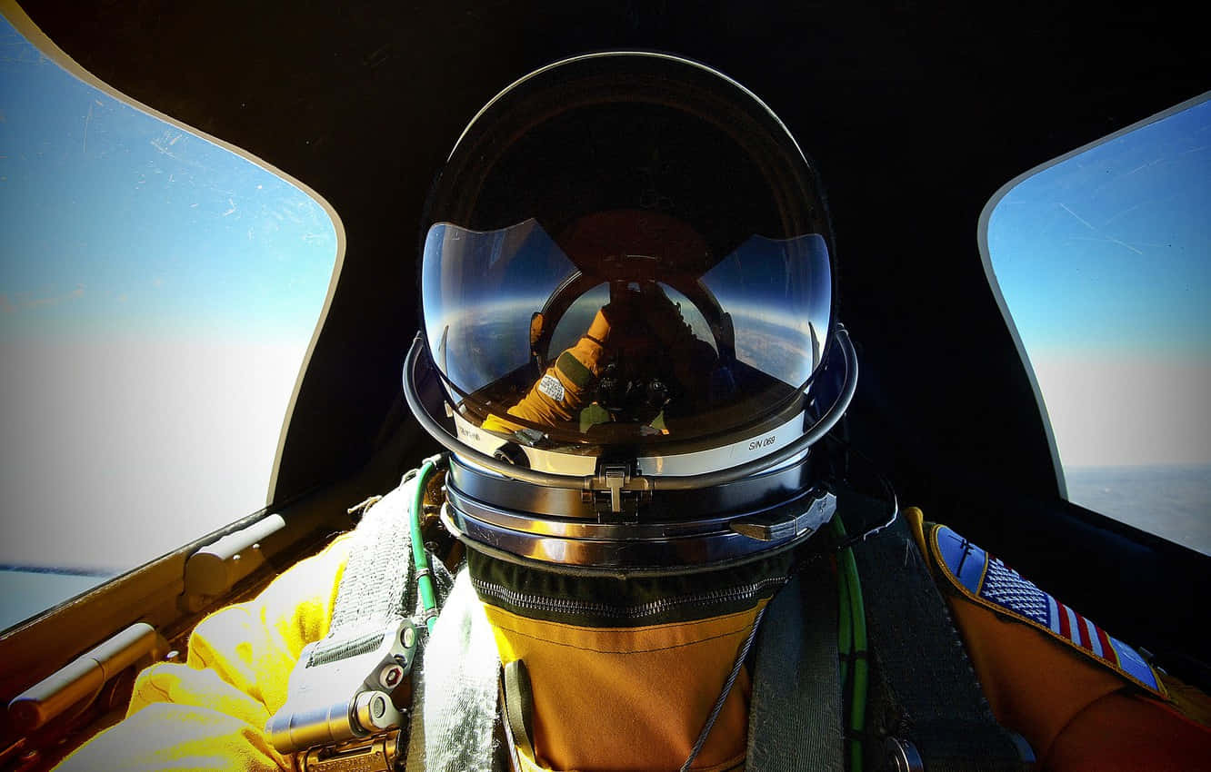 Pilot Flying Through Space Wallpaper