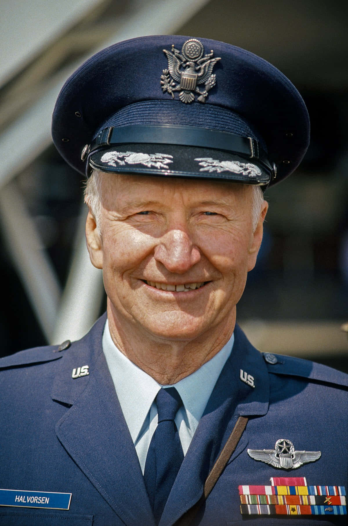 Old Smiling Pilot Portrait Picture