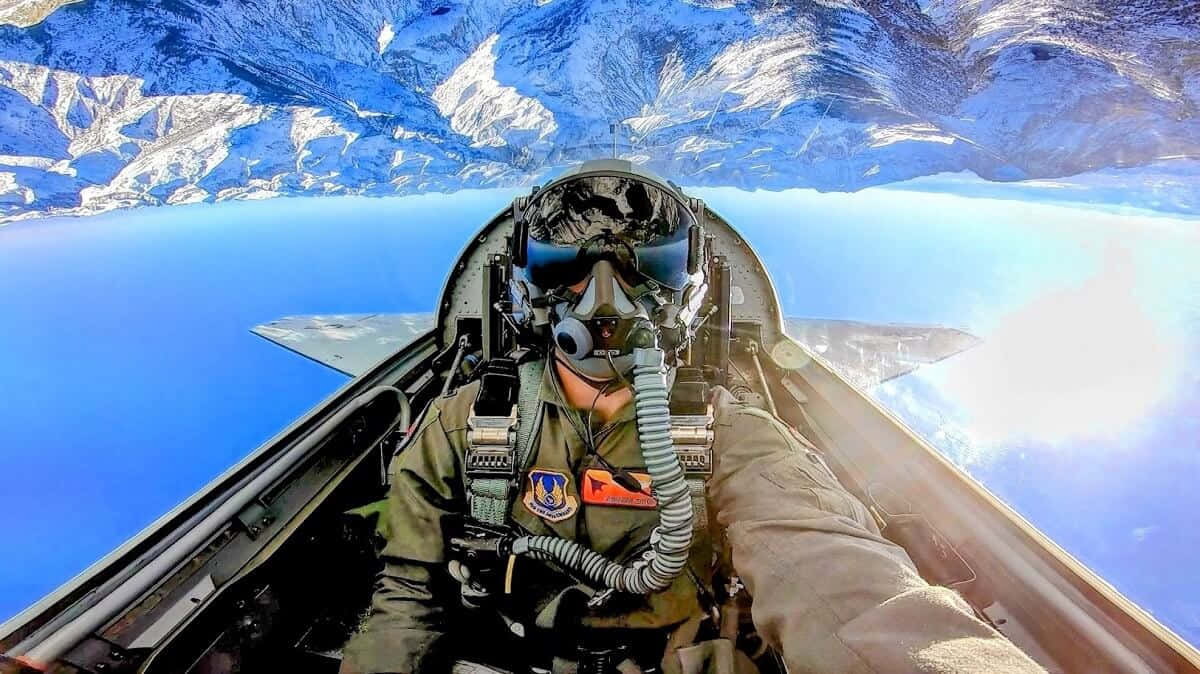Fighter Jet Pilot Upside Down Picture