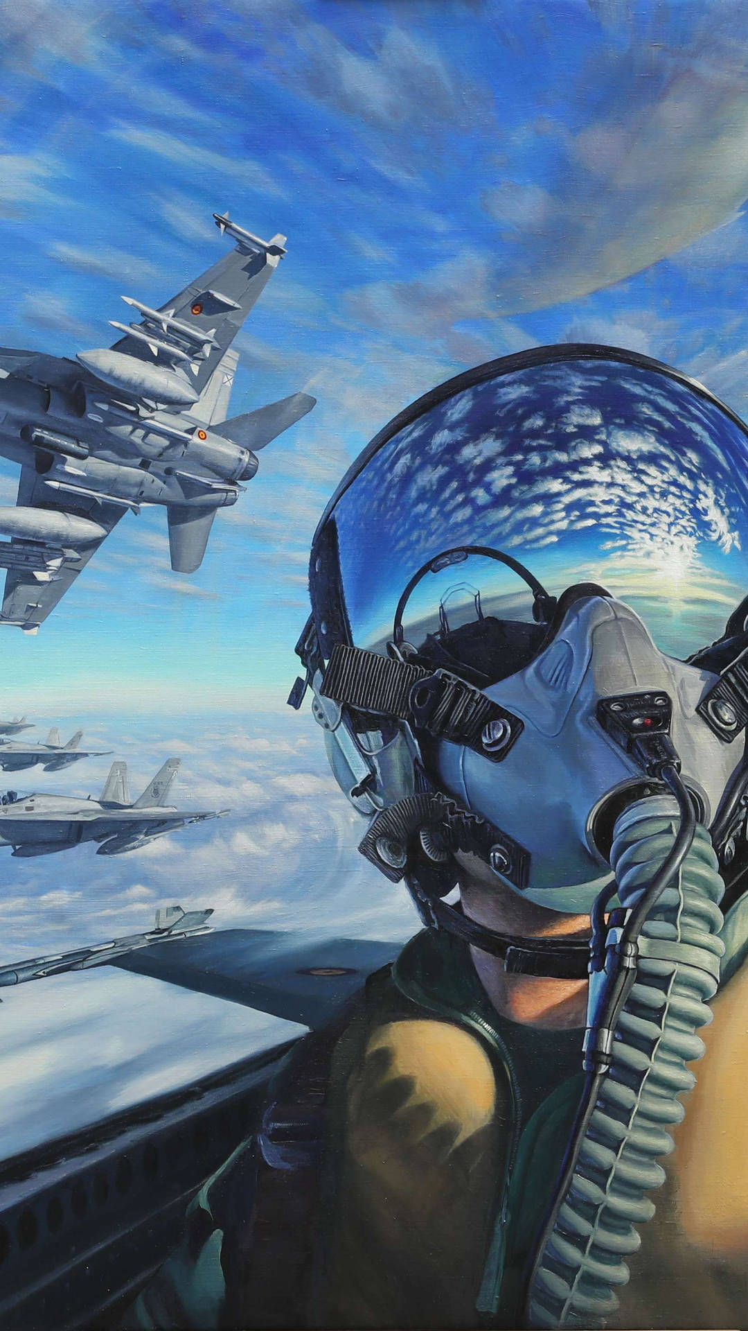 Pilot Selfie On A Jet Iphone