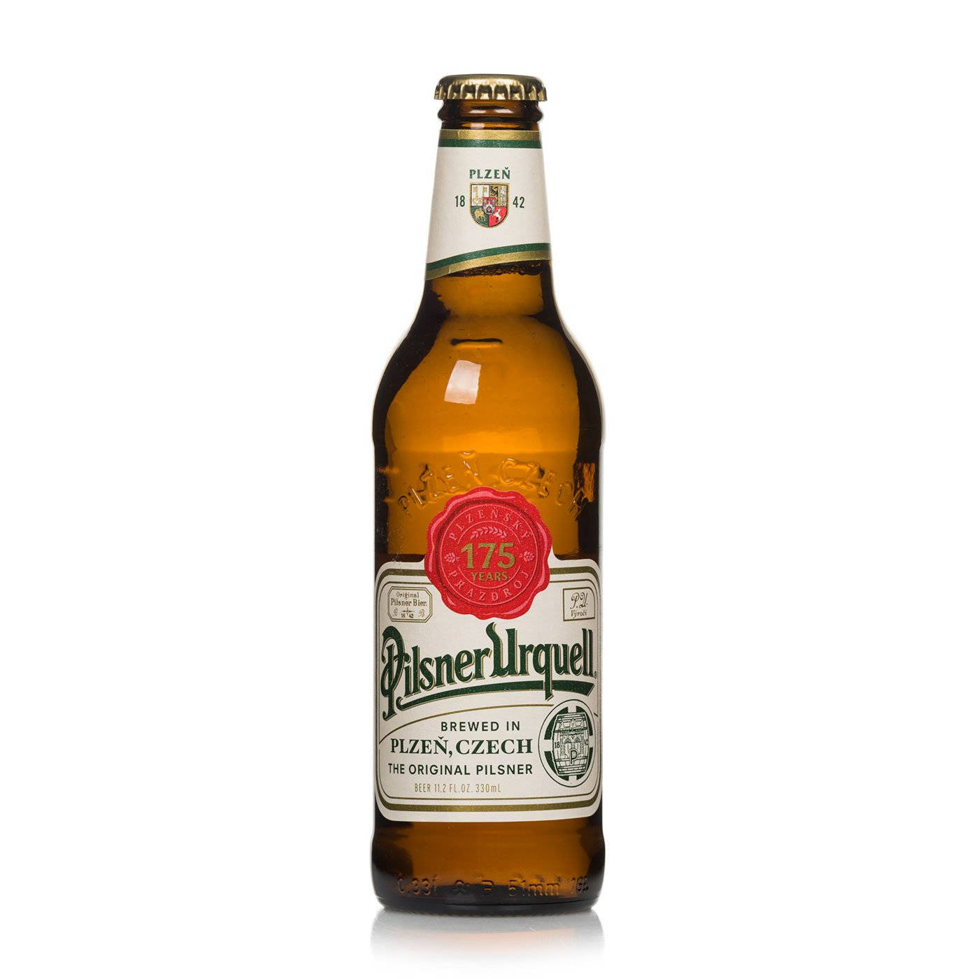 Refreshing Pilsner Urquell Beer Bottle Wallpaper