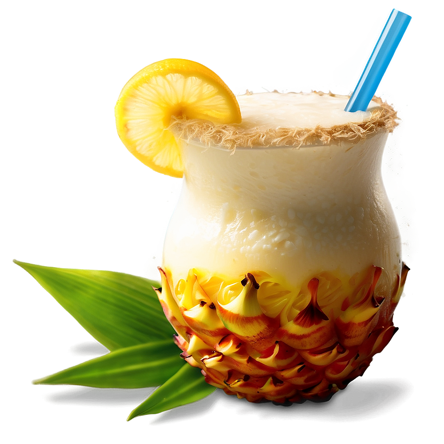 Pina Colada Cocktail Art Png 06132024 PNG