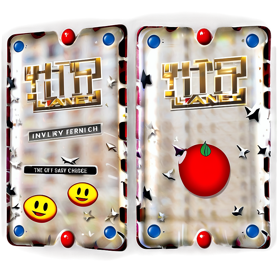 Pinball Machine Backglass Design PNG