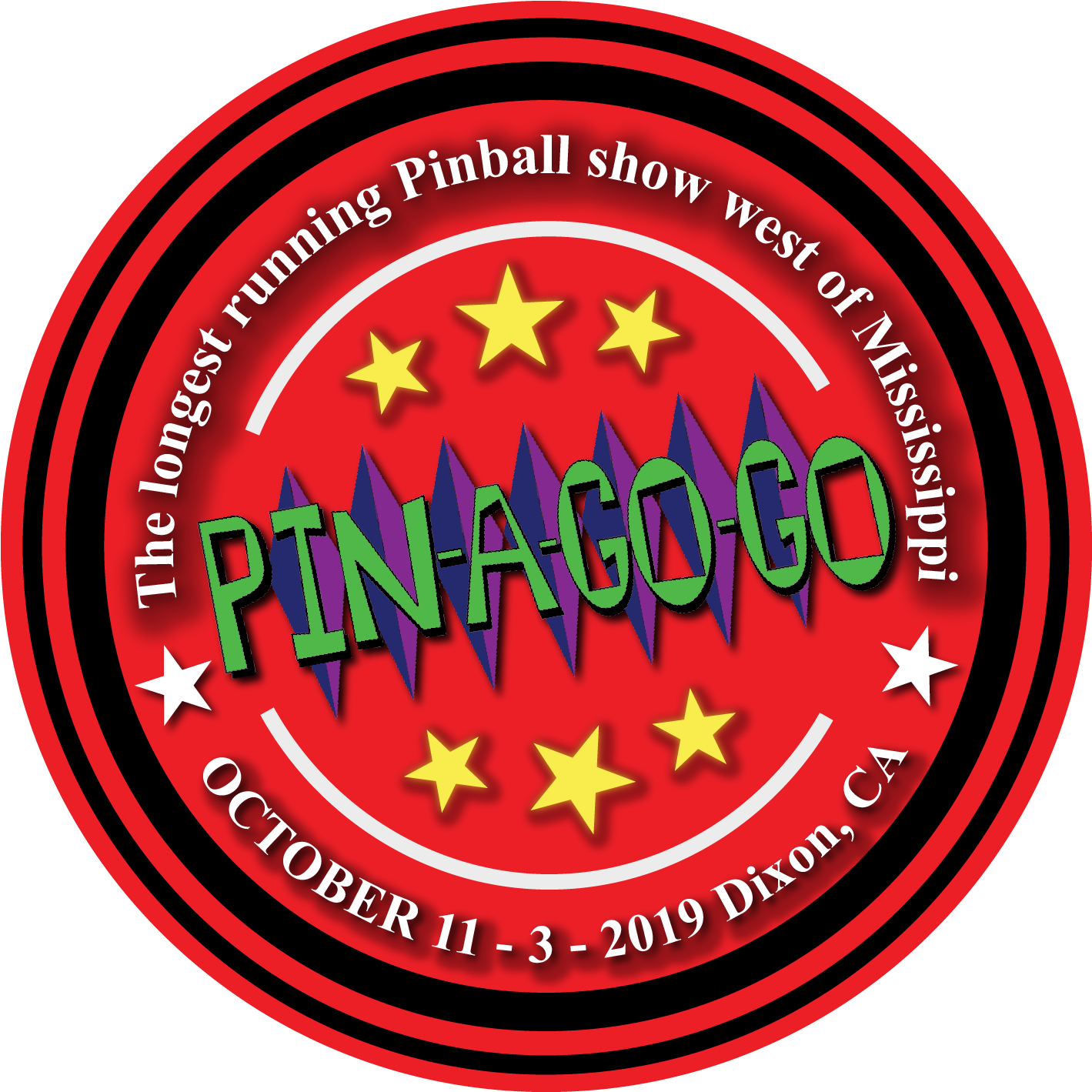 Pinball Show Pina Go Go Event Poster PNG