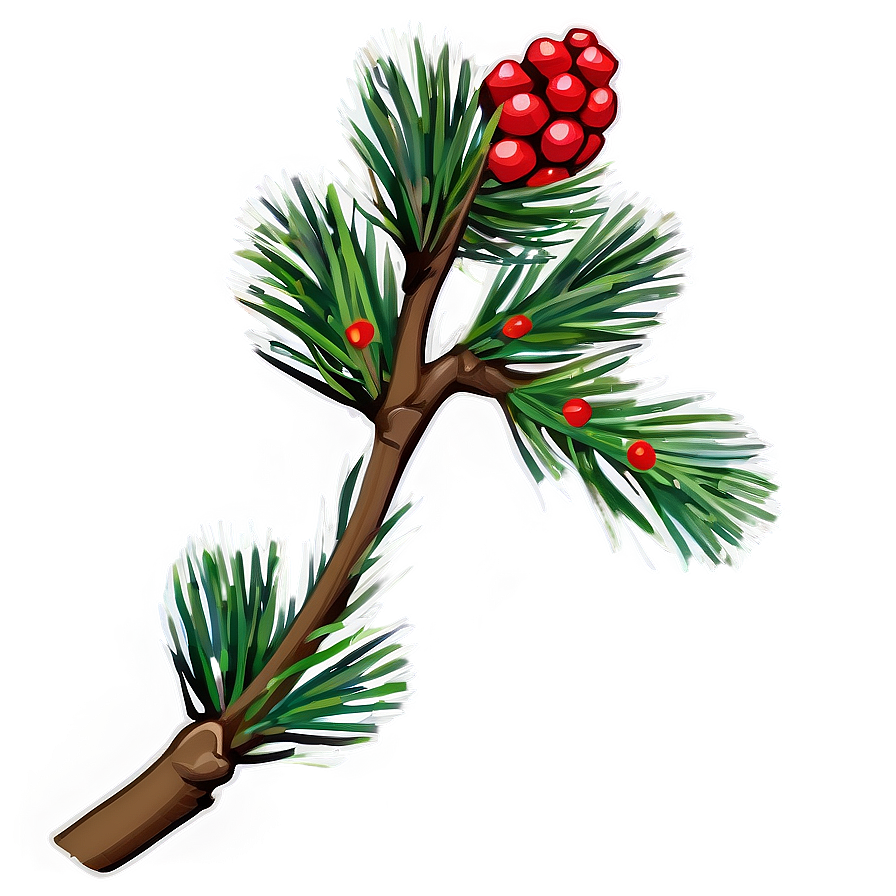 Pine Branch With Cones Png Rix85 PNG