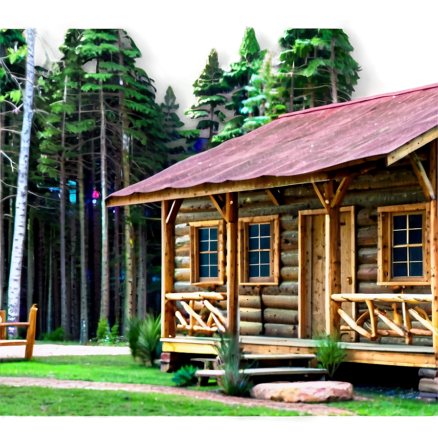 Pine Cabin In The Woods Png Pyo PNG