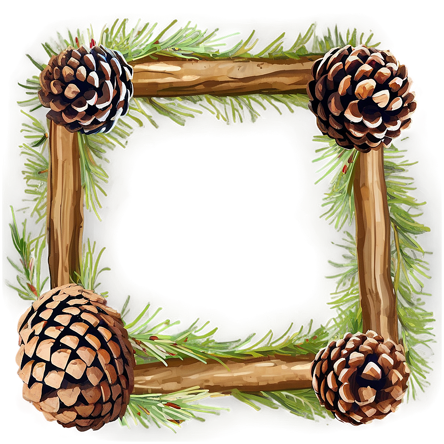 Pine Cone Frame Png Jos PNG