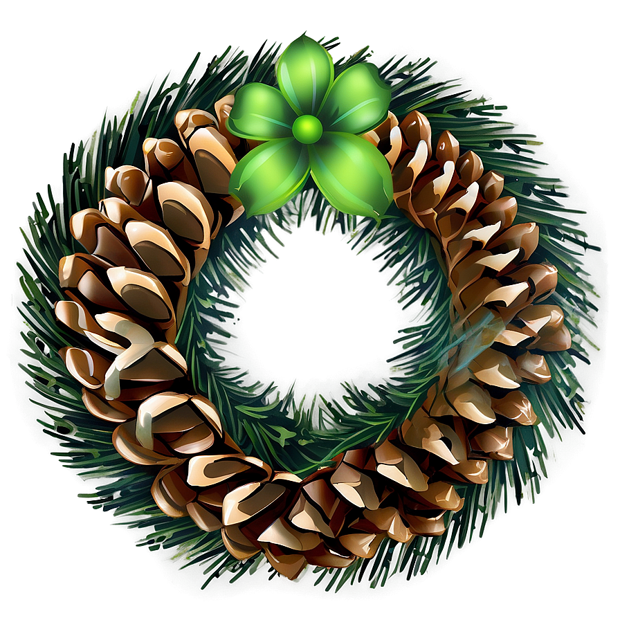 Pine Cone Wreath Png Xix71 PNG