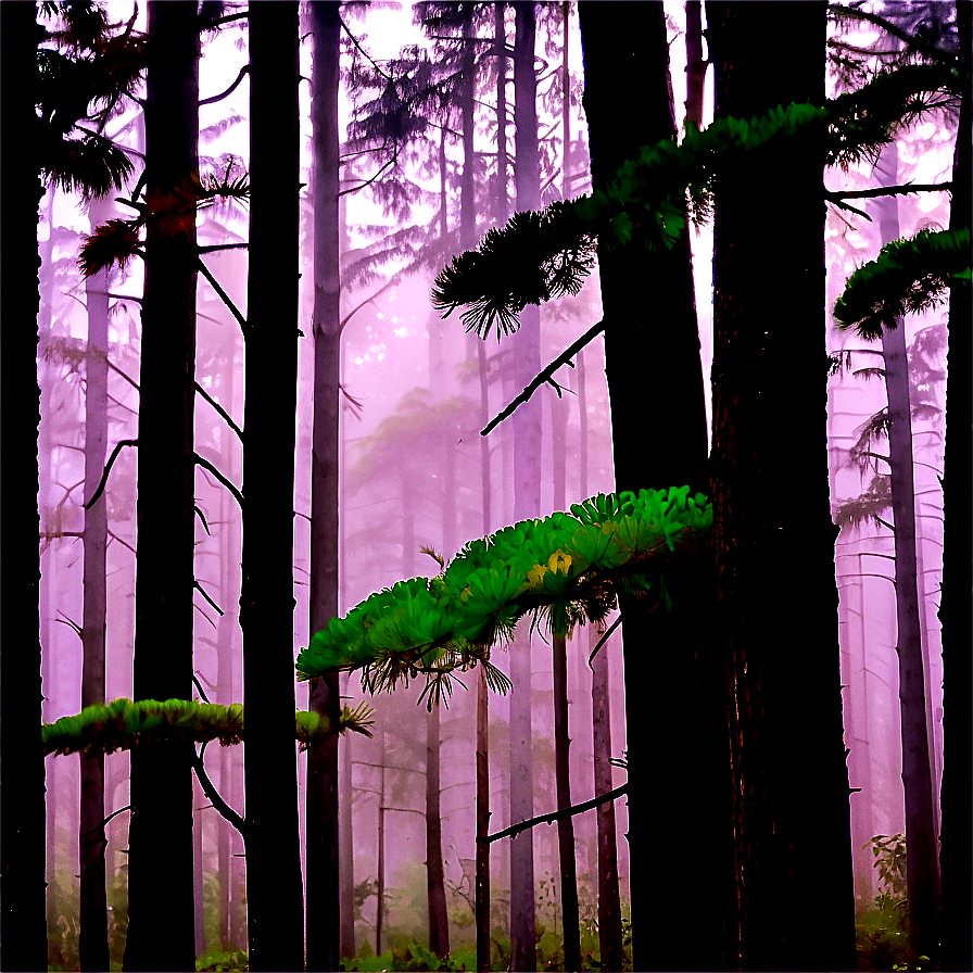 Pine Forest Misty Morning Png 65 PNG