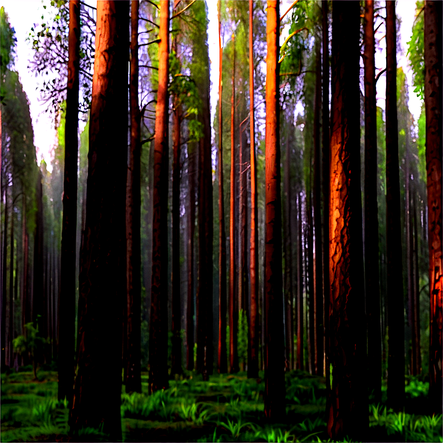 Pine Forest Panorama Png Iar PNG