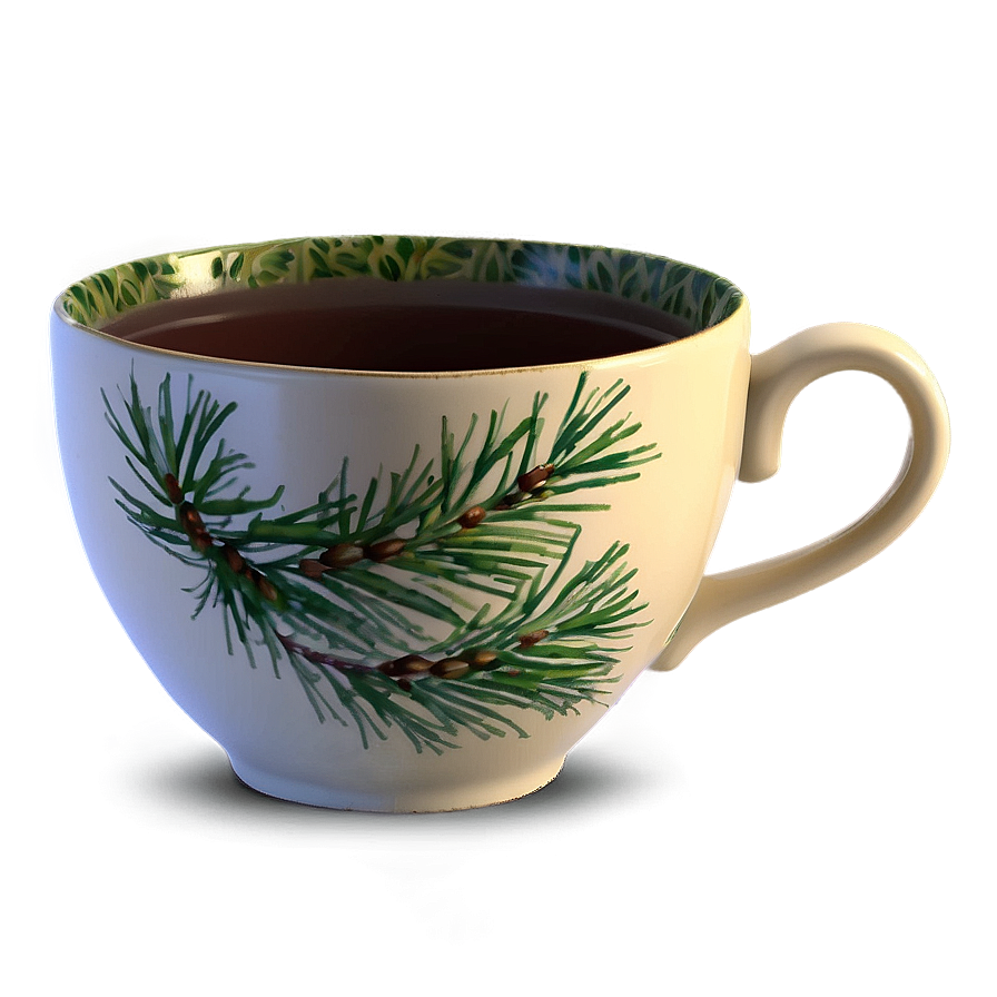 Pine Needle Tea Cup Png Yof78 PNG