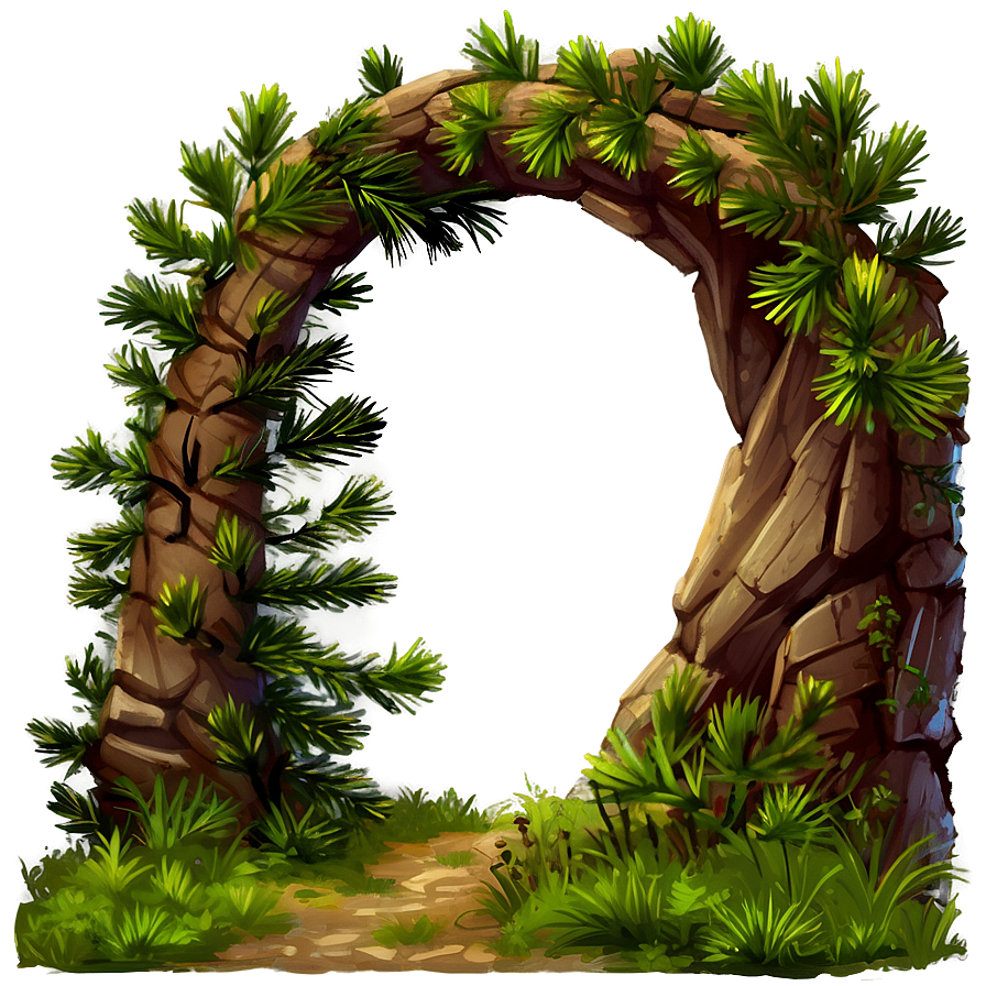 Pine Tree Archway Path Png Kgr57 PNG