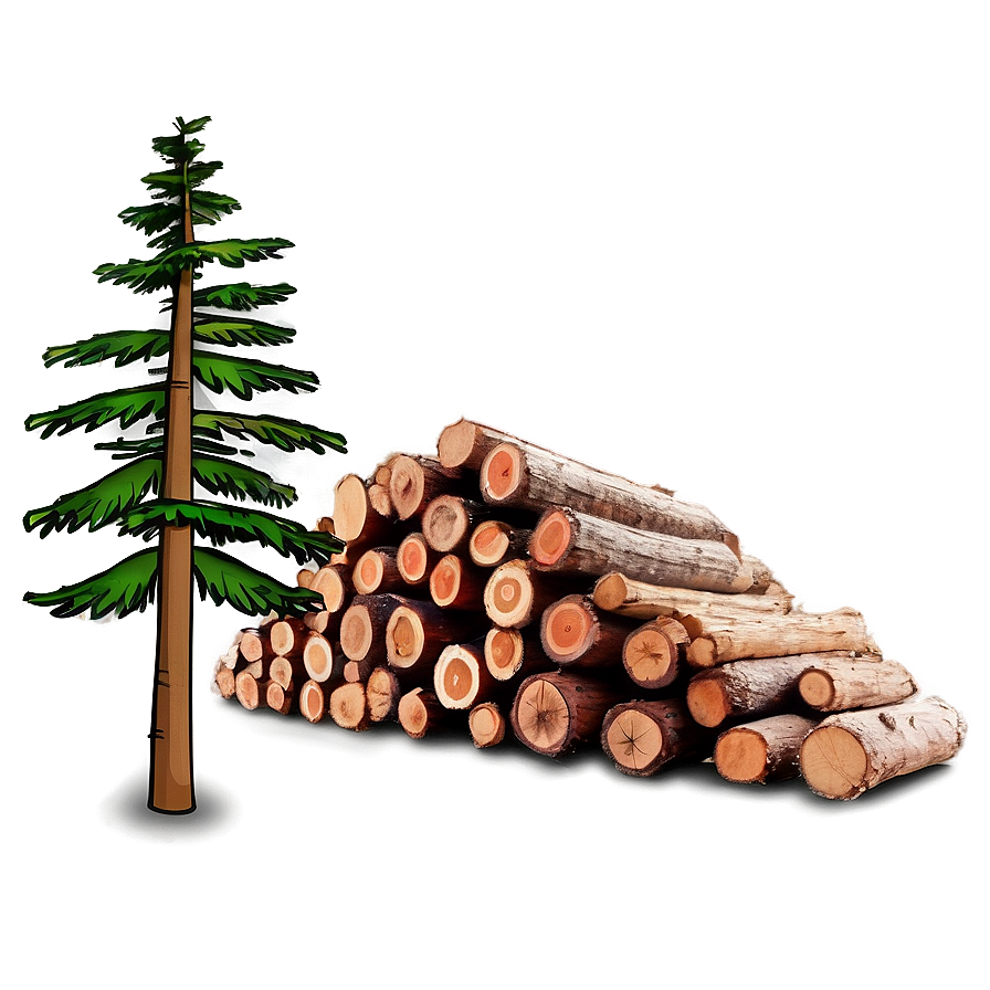 Pine Tree Firewood Stack Png 74 PNG