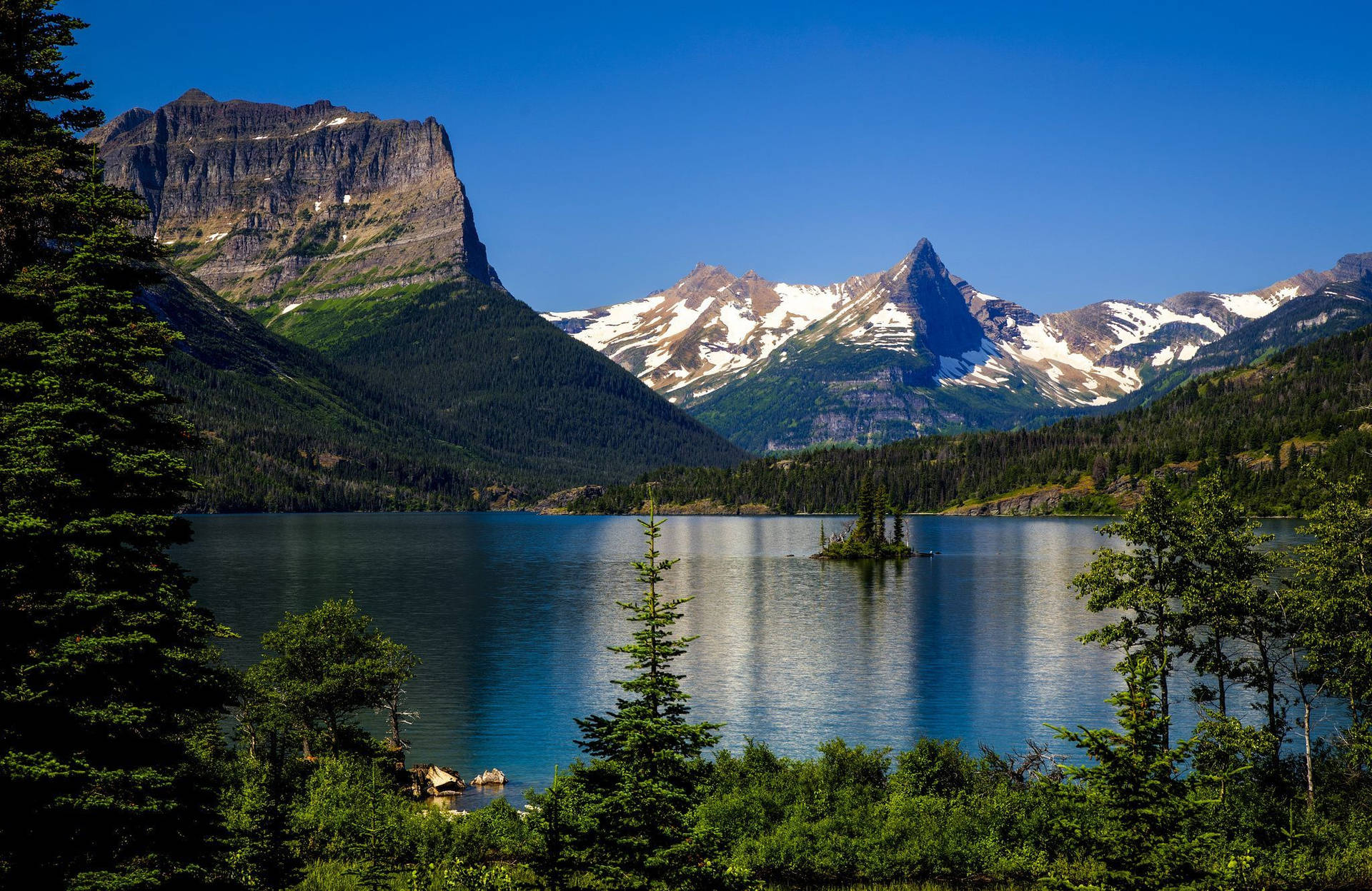 Pinoen El Lago De Montana. Fondo de pantalla