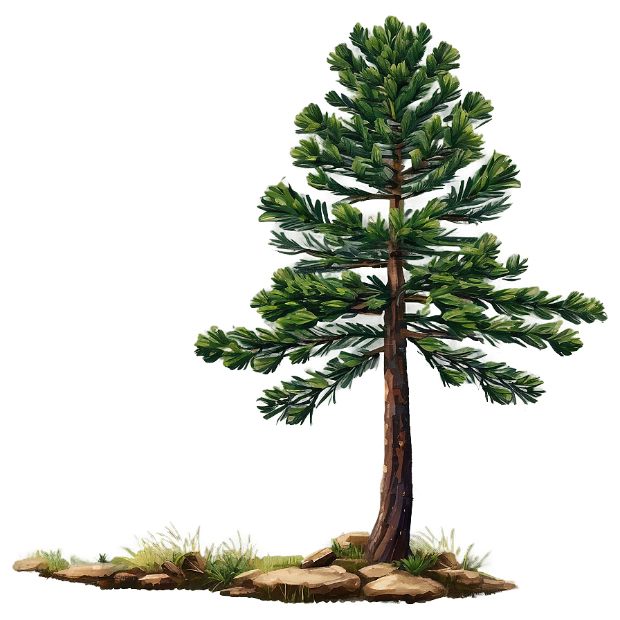 Pine Tree Mountain Landscape Png Gjr38 PNG