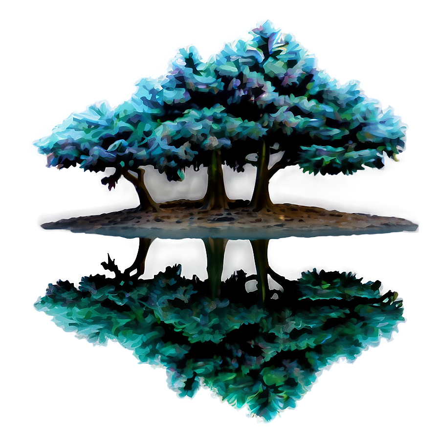 Pine Tree Reflection Water Png Aod PNG