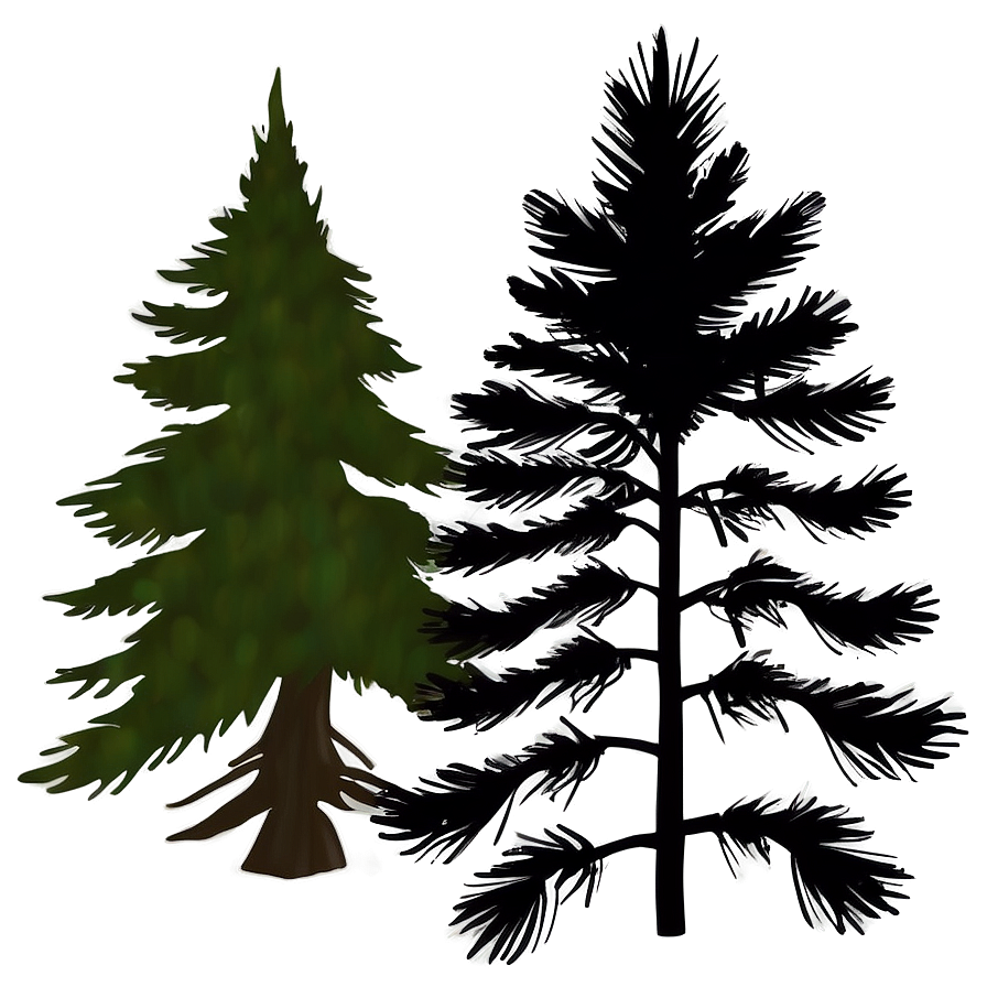 Pine Tree Silhouette Png Ffu64 PNG