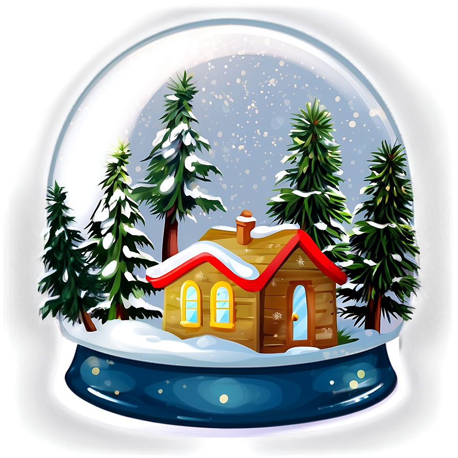 Pine Tree Snow Globe Png Clq PNG