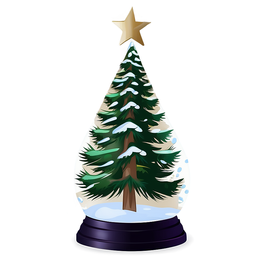 Pine Tree Snow Globe Png Mrx PNG