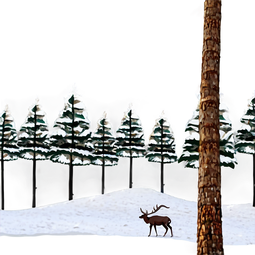 Pine Trees And Wildlife Png 05252024 PNG