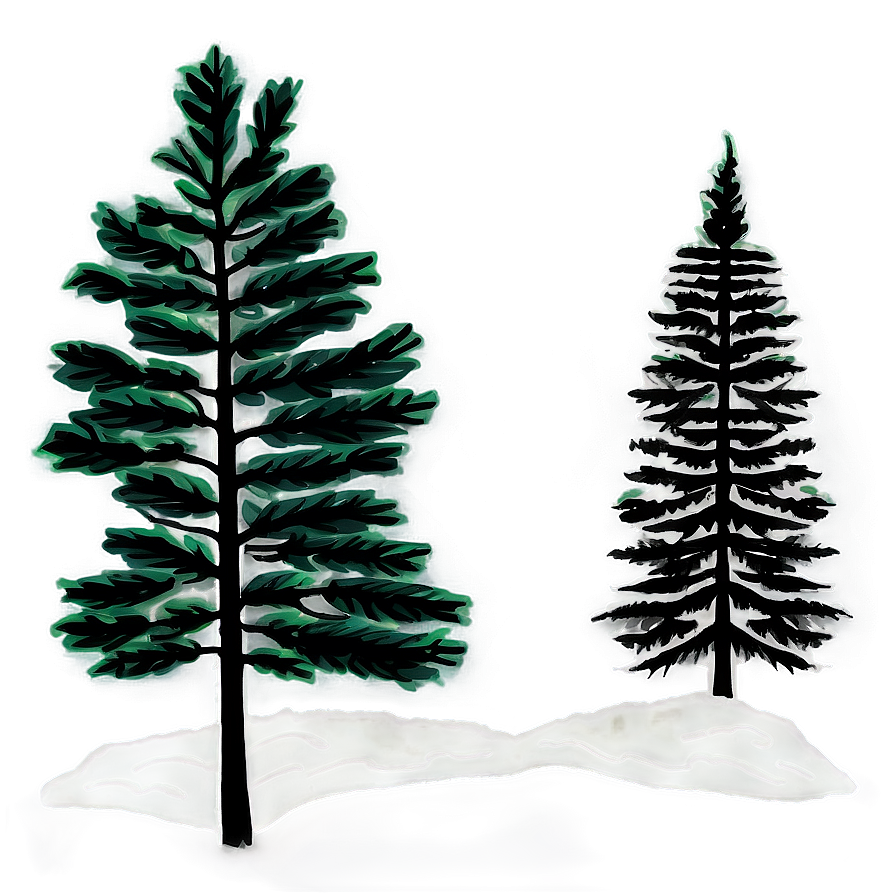 Pine Trees Night Png 05252024 PNG