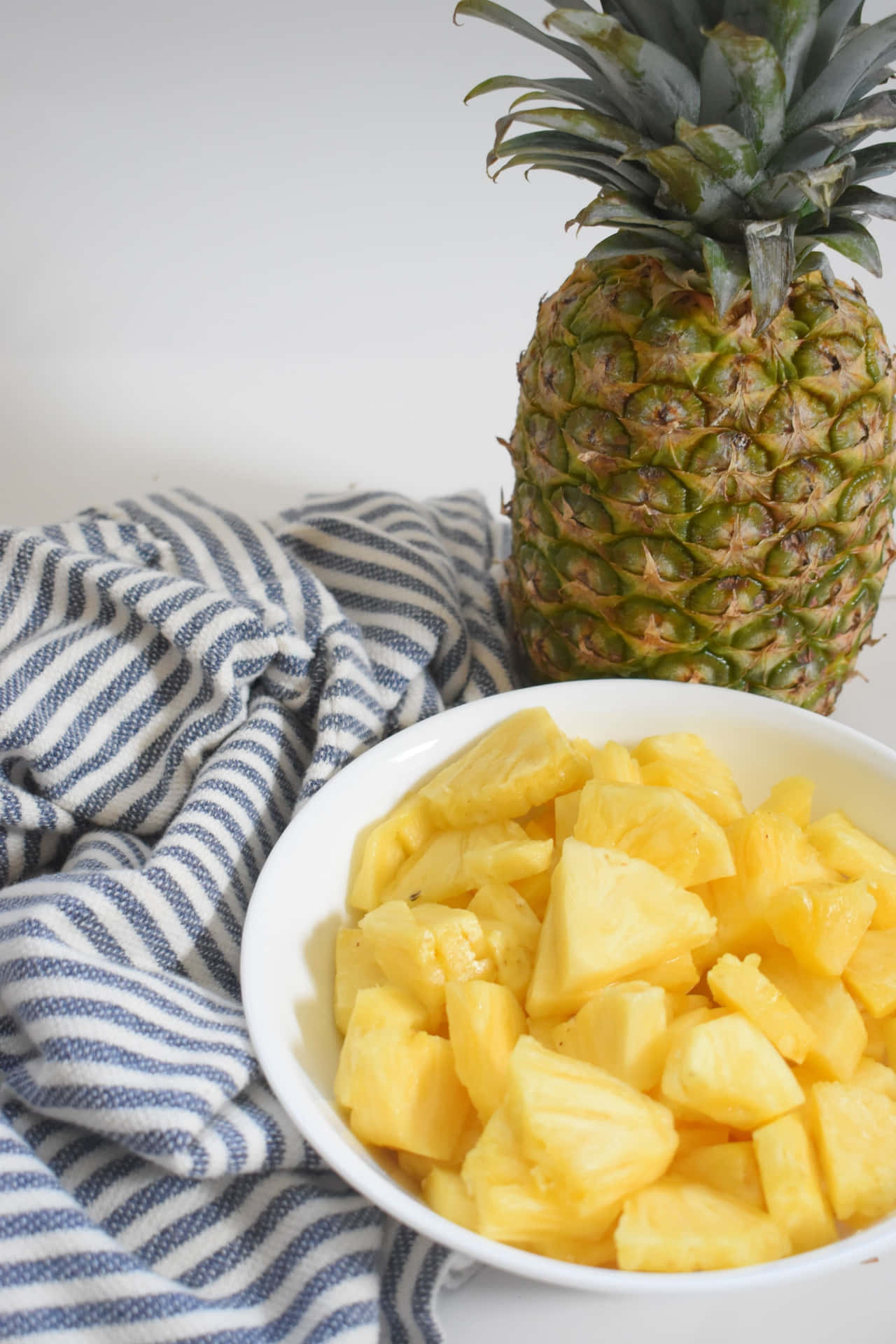 A fresh and delicious pineapple, ready to be enjoyed!
