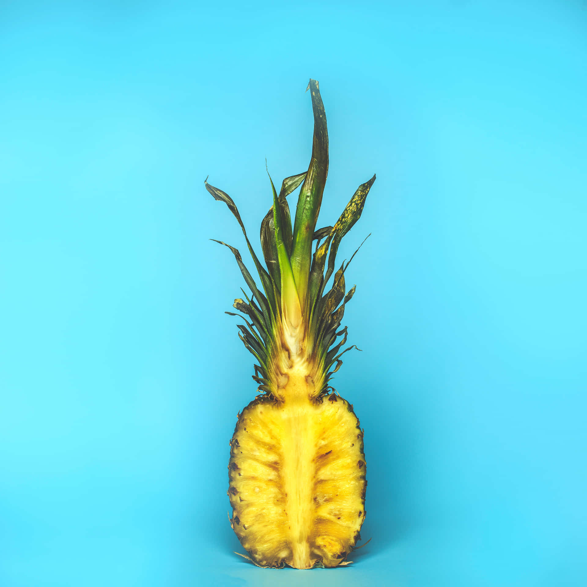 Nature's sweetest treat: A vibrant pineapple on a sunny day.