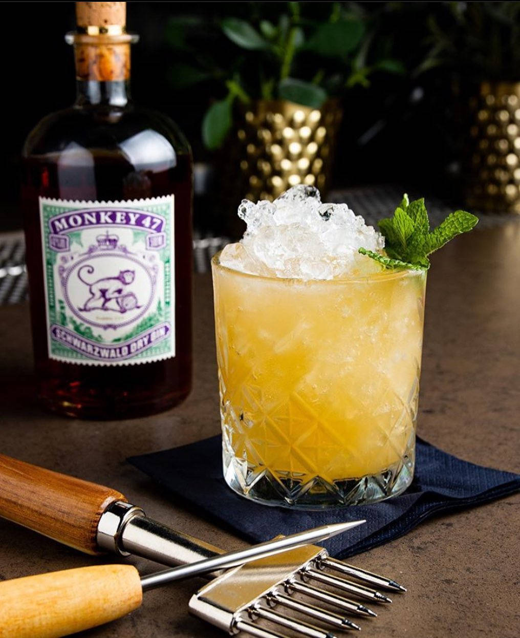 Caption: Indulge in a Dazzling Pineapple Cocktail with Monkey 47 Gin Wallpaper