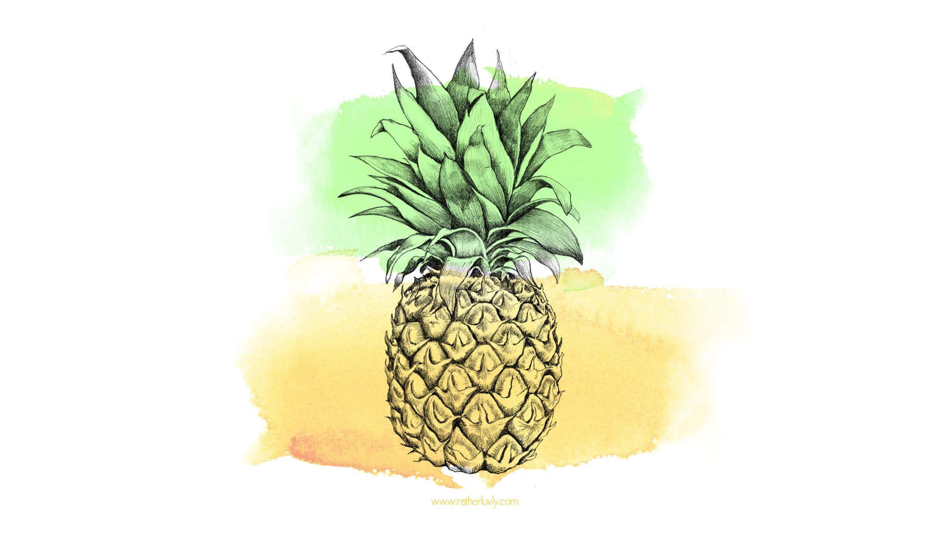 Fresh and Refreshing Pineapple Desktop Wallpaper