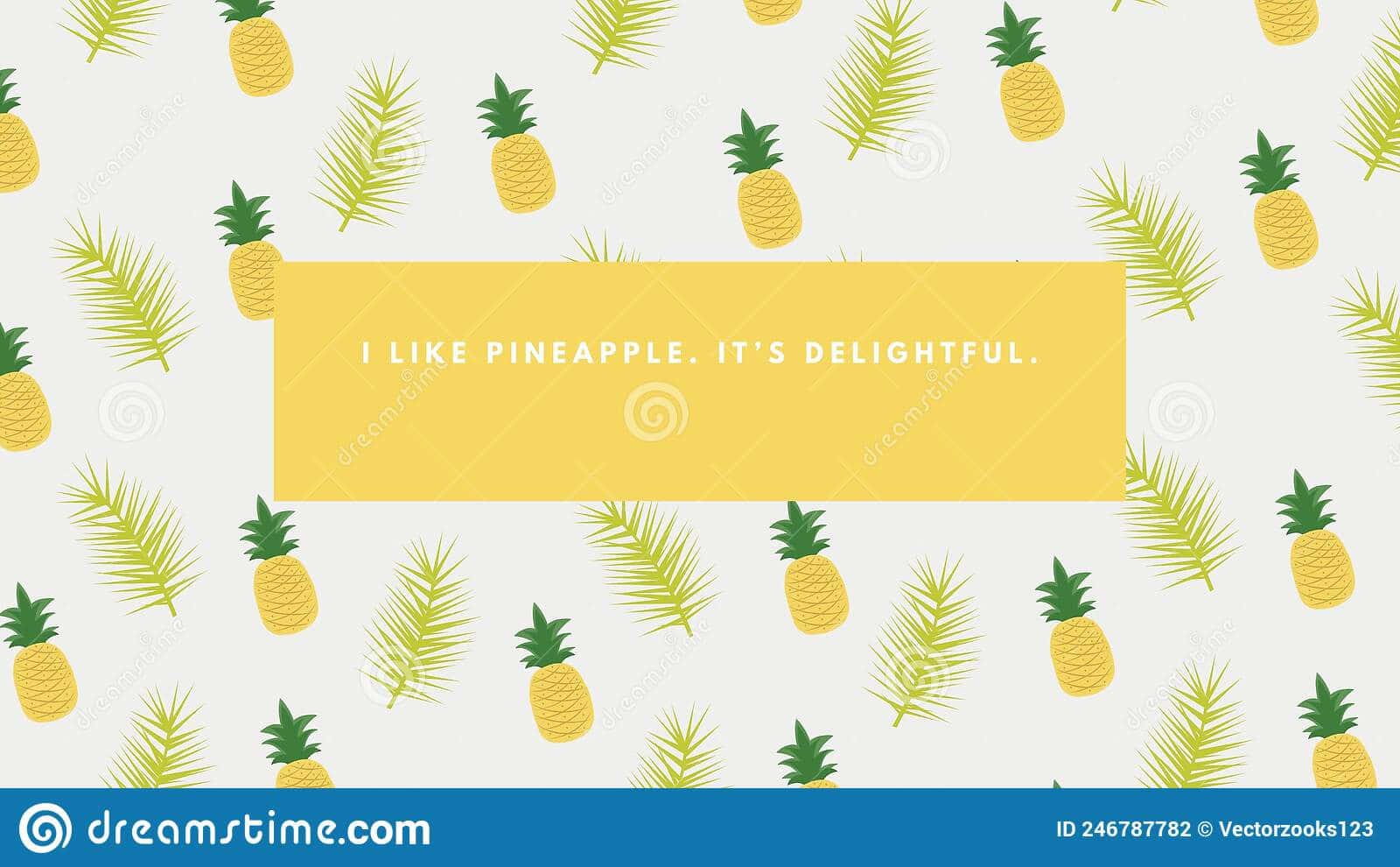 Lysne din dag op med tropiske ananas på din skrivebordsbaggrund Wallpaper