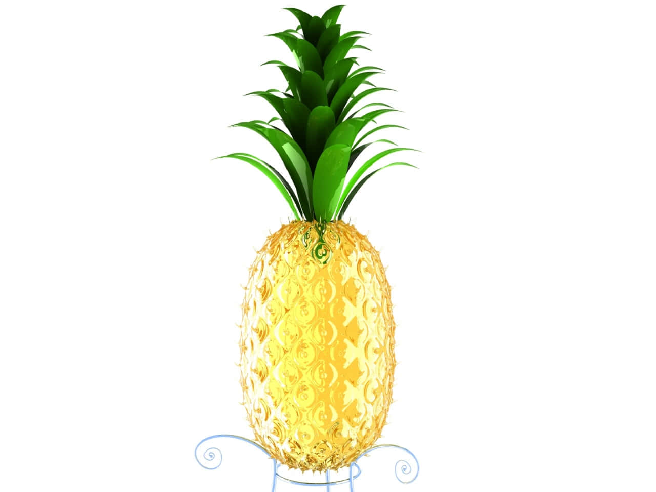 Unosplendido Primo Piano Di Un'ananas Sfondo