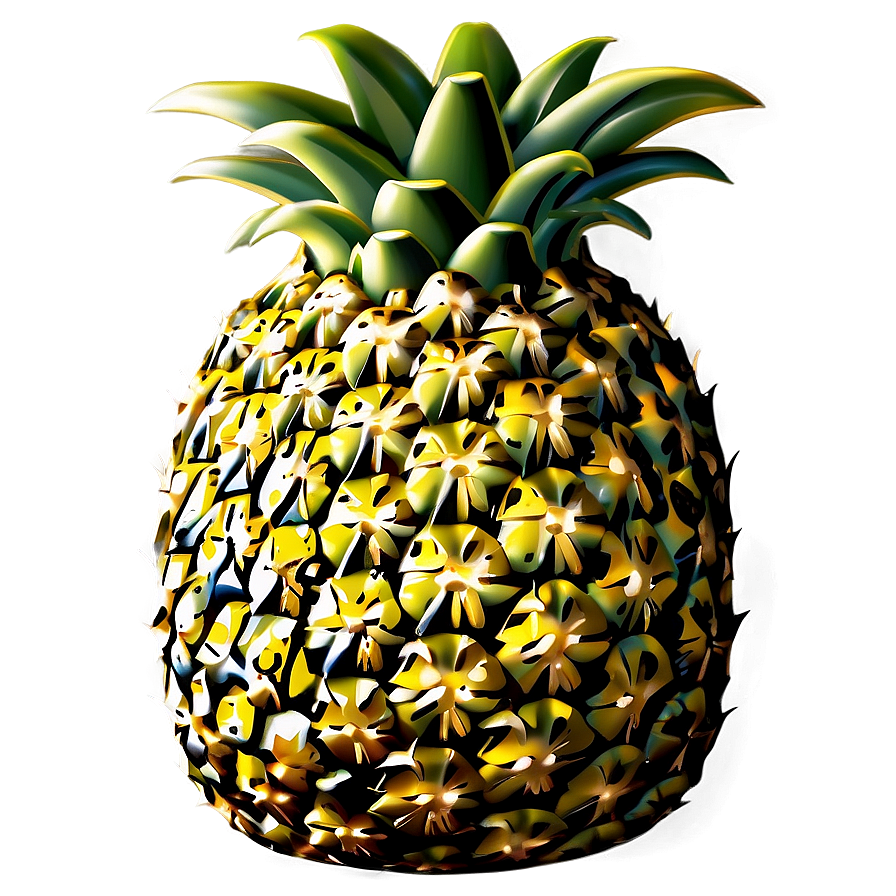 Pineapple Emoji Png 05032024 PNG