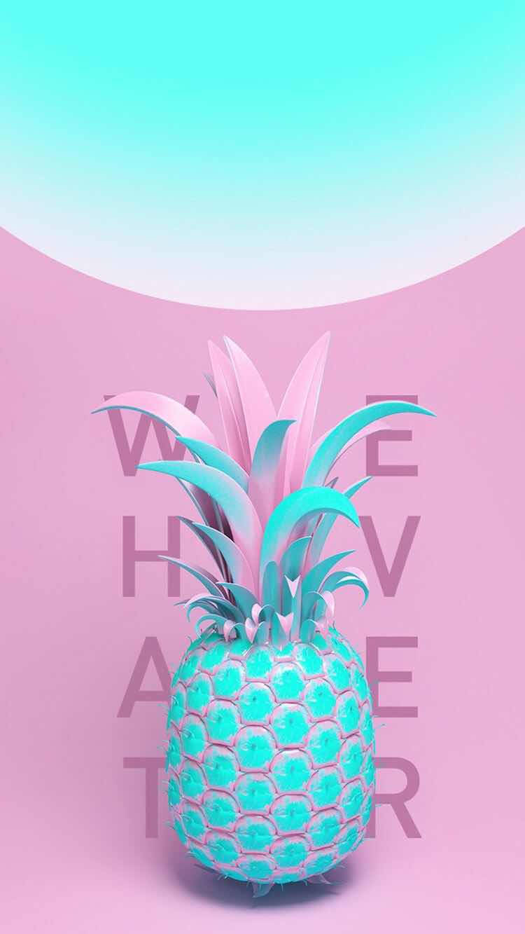 A Pineapple On A Pink Background With The Words Whatever Wallpaper