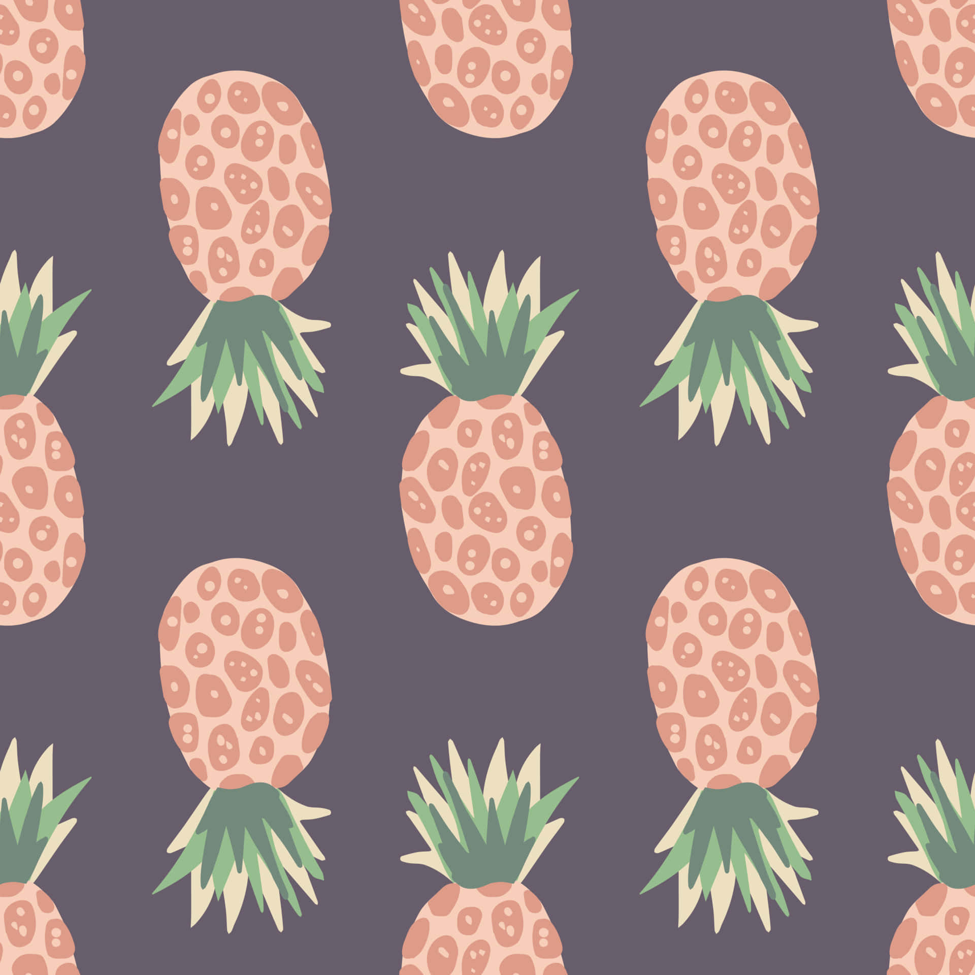 Pineapple Pattern Aesthetic Wallpaper