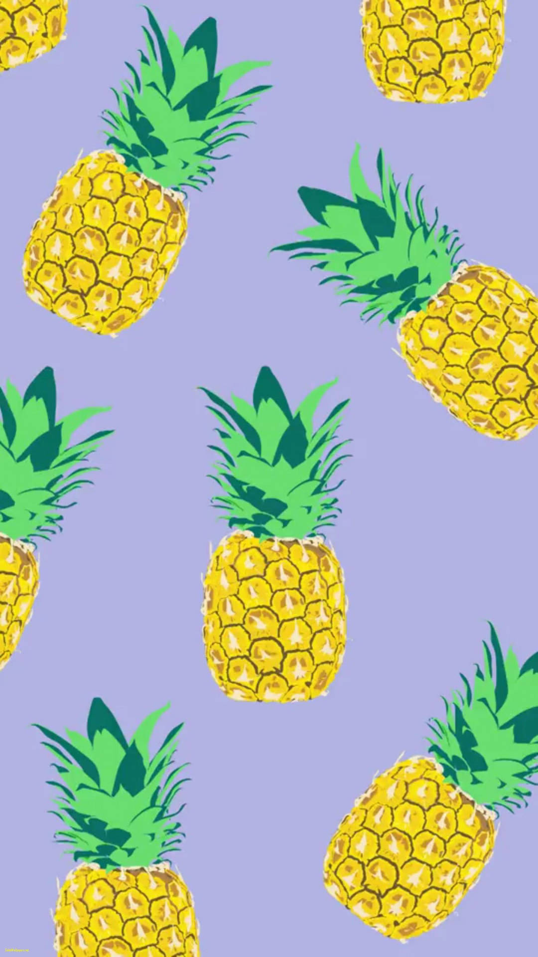 "Vibrant Purple Pineapple Pattern" Wallpaper