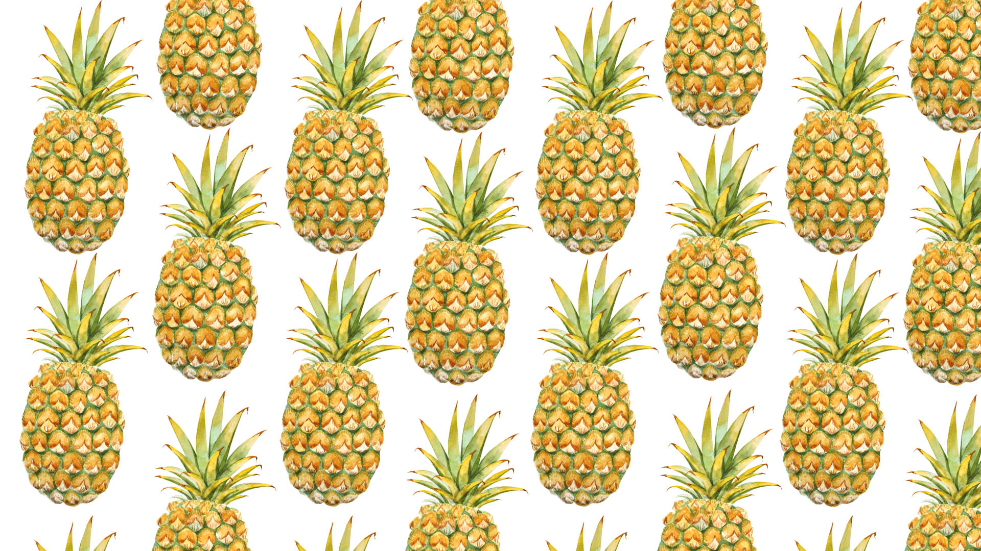  Bakgrundsbilder — Ett vackert sommar bakgrundsmönster för bärbar eller stationär dator bestående av akvarell ananas illustrationer