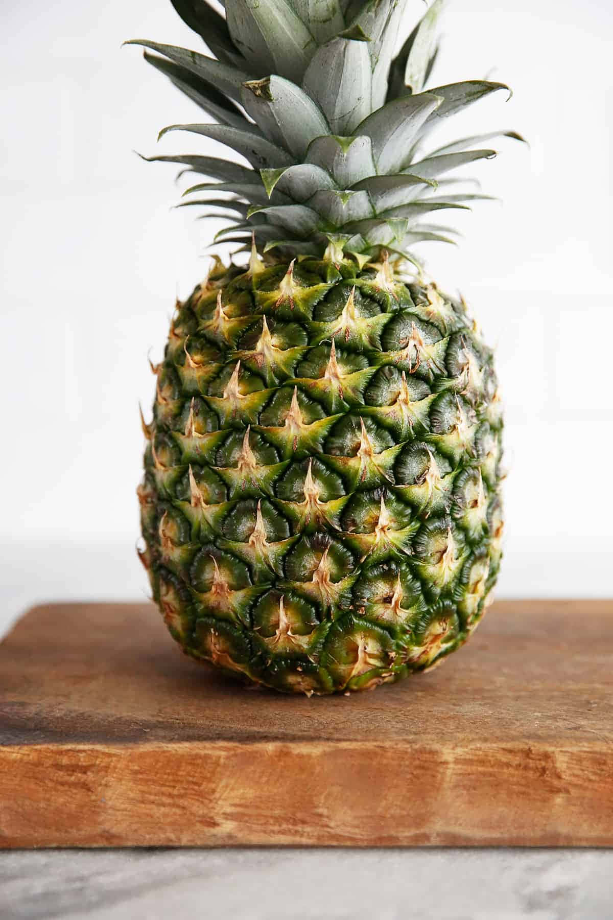 A juicy, sweet and light-colored pineapple