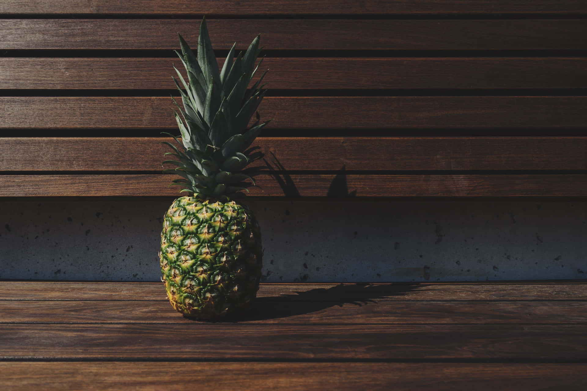 Pineapple Plant On Wooden Bench Picture